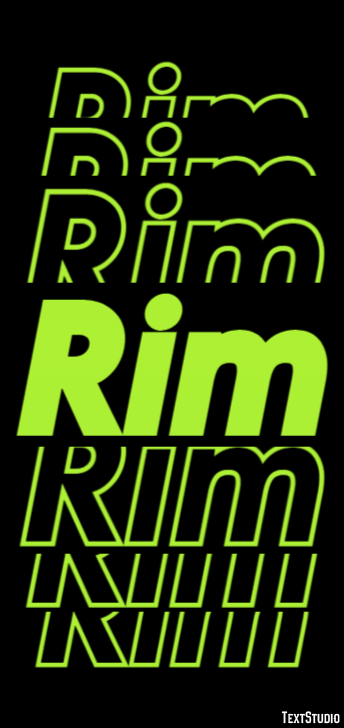 Rim Efecto de Texto