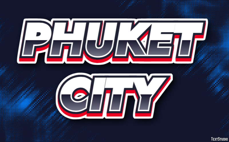 Phuket City Efeito de texto