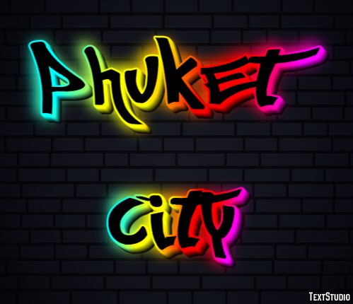 Phuket City Efeito de texto