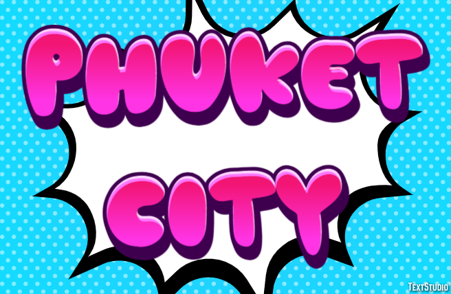 Phuket City Efeito de texto