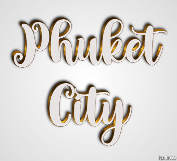 Phuket City Efeito de texto