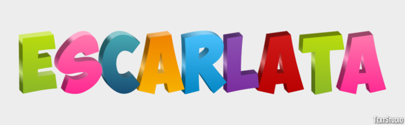 Escarlata Efecto de texto