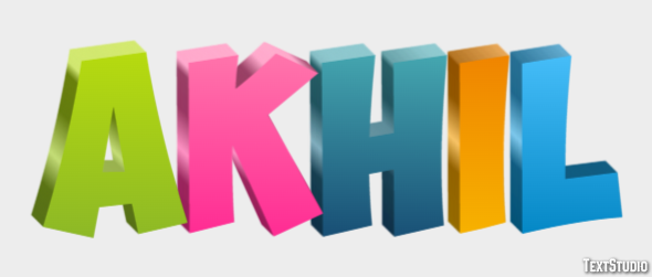 Akhil Text Effect