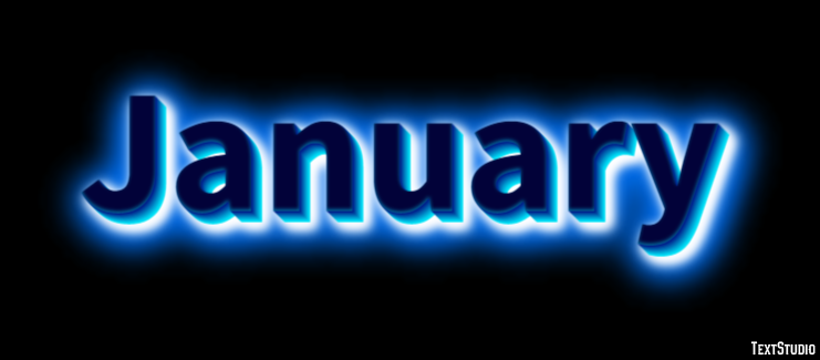 January Efecto de Texto