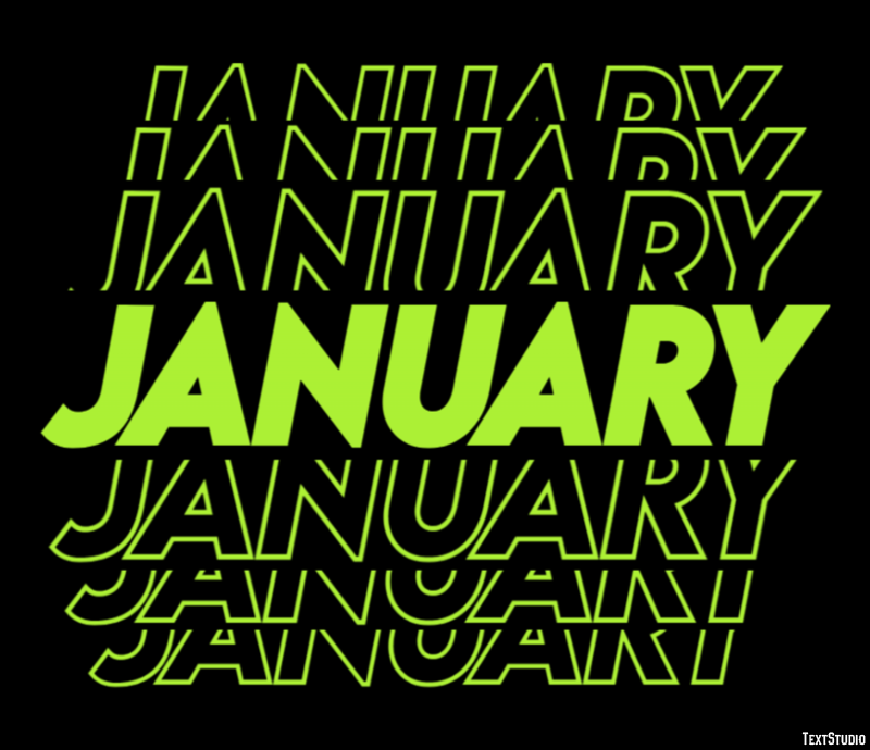 January Tekst Effect