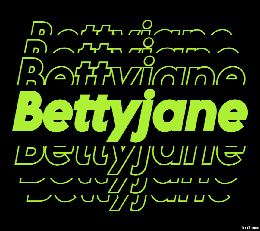 Bettyjane Effetto testo