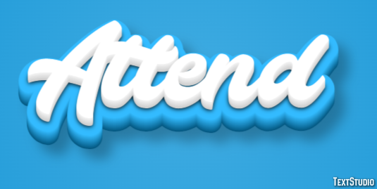 Attend Text Effect