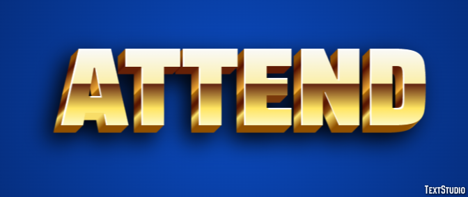 Attend Text Effect