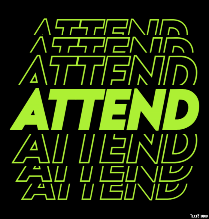 Attend Text Effect