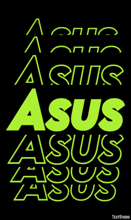Asus テキスト効果