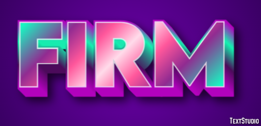 Firm Text effect