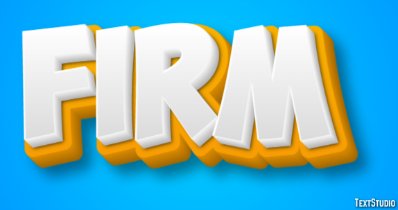 Firm Text effect