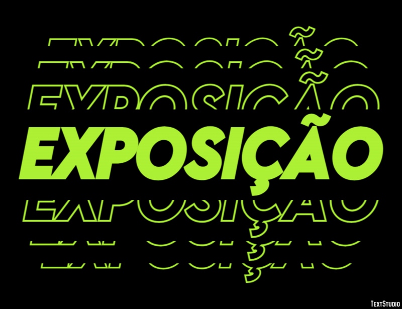 Exposição Efeito de texto