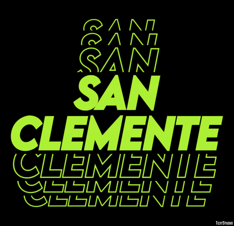 San Clemente Efekt tekstowy