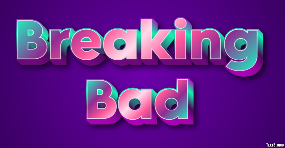 Breaking Bad Effetto testo