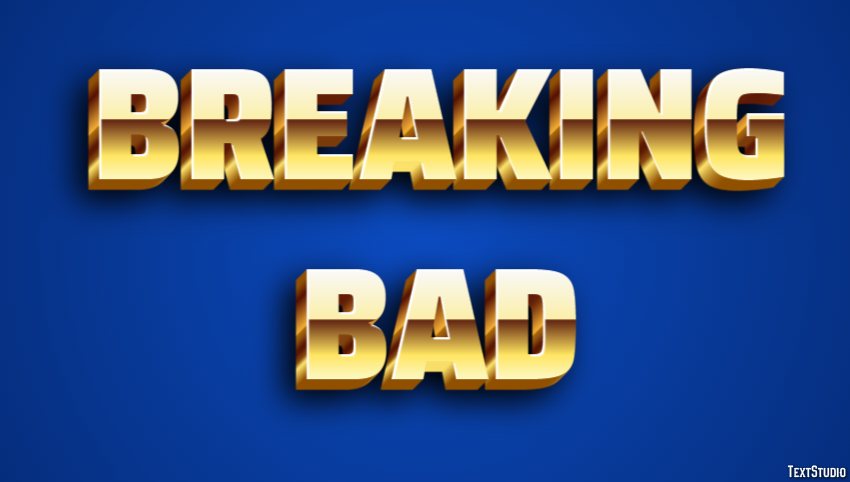 Breaking Bad Effetto testo