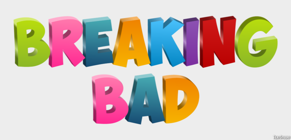 Breaking Bad Effetto testo