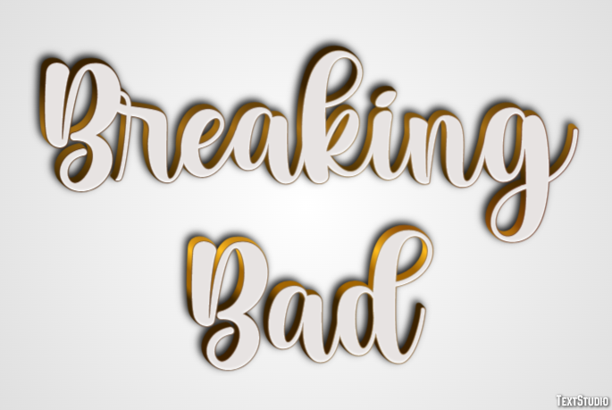 Breaking Bad Effetto testo