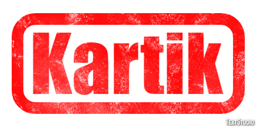 Kartik Tekst effect