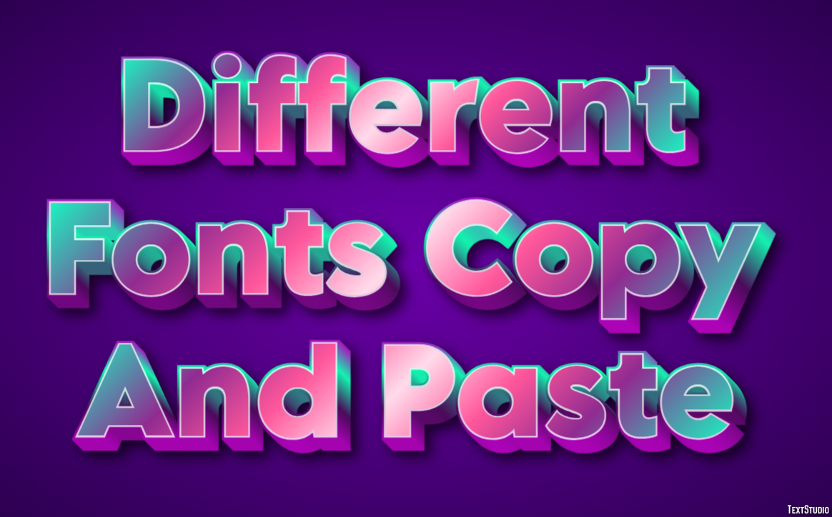 Different Fonts Copy And Paste テキスト効果