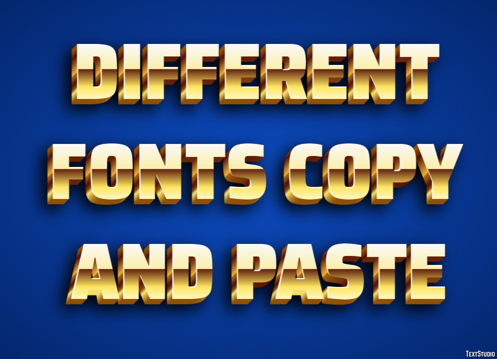 Different Fonts Copy And Paste Efekt tekstowy