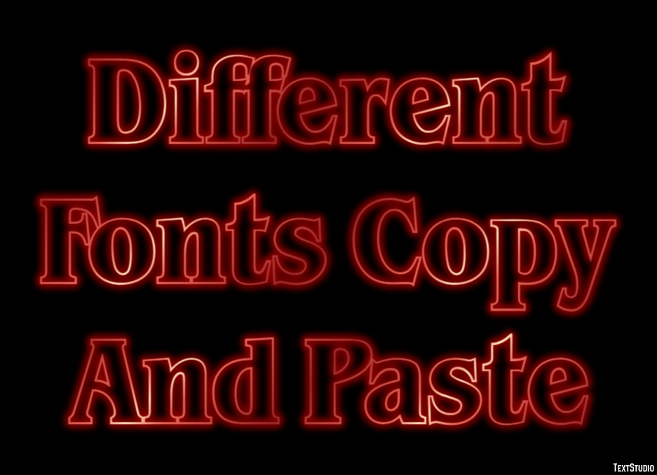 Different Fonts Copy And Paste テキスト効果