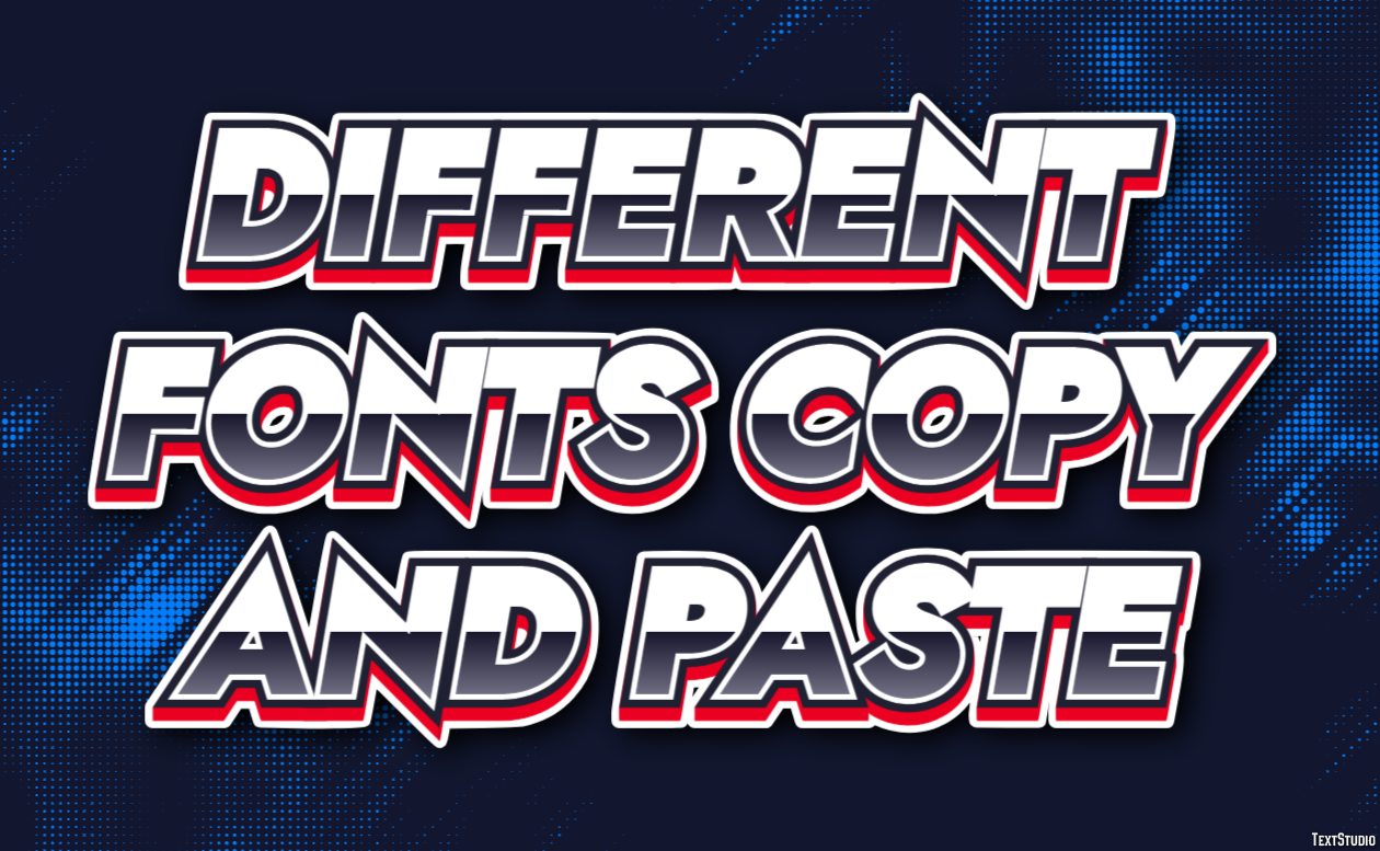 Different Fonts Copy And Paste Effetto testo