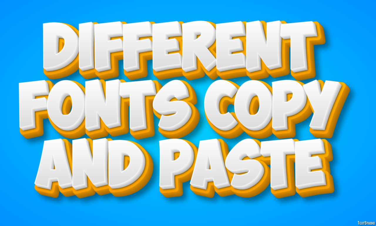 Different Fonts Copy And Paste Effetto testo
