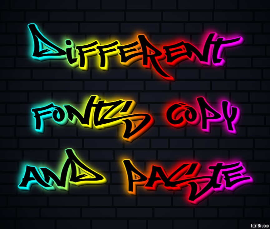 Different Fonts Copy And Paste Effetto testo