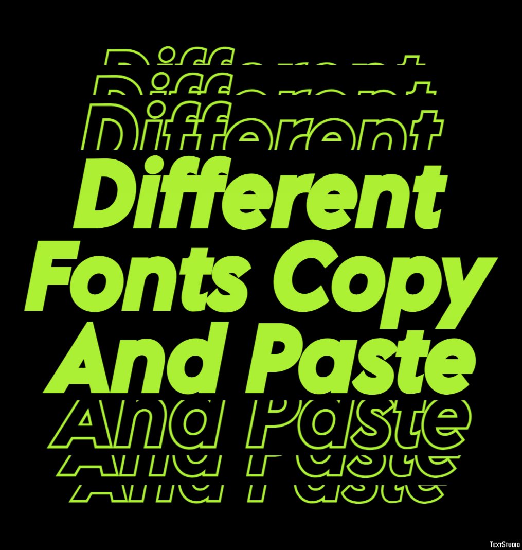 Different Fonts Copy And Paste Effetto testo