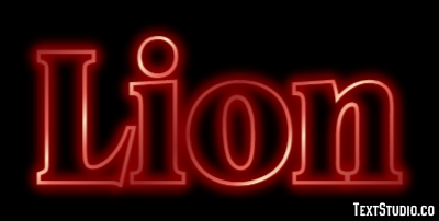 Lion Effet de Texte