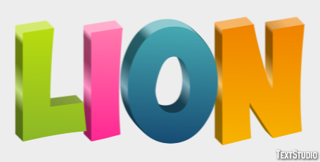Lion Effet de Texte
