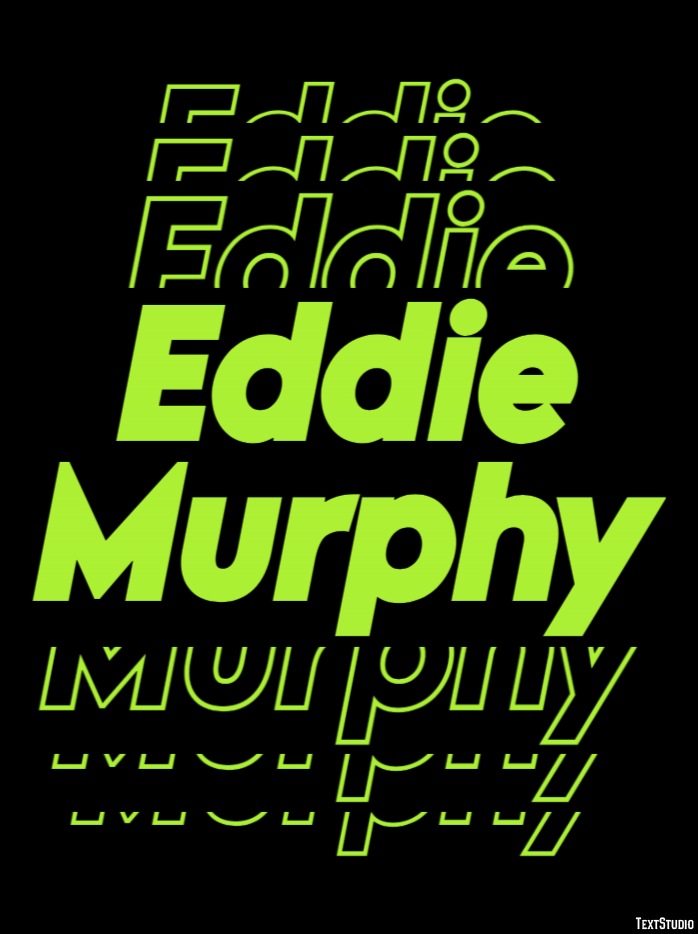 Eddie Murphy Efecto de Texto
