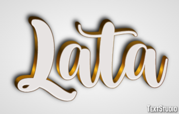 Lata Efeito de texto