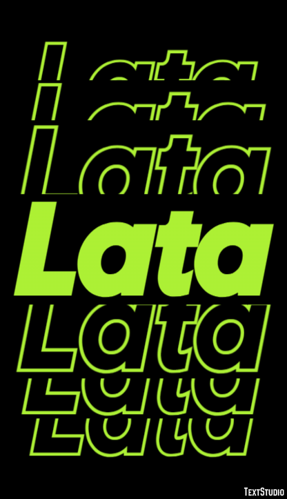 Lata Efeito de texto