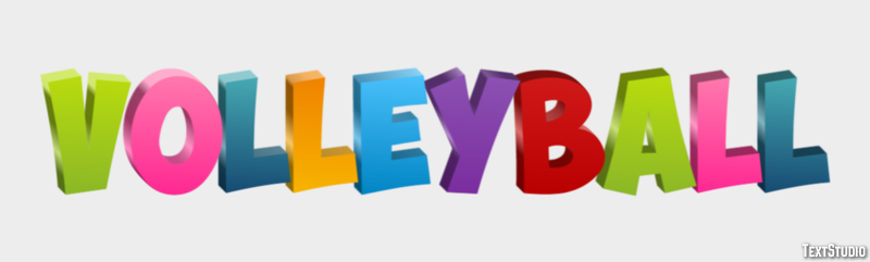 Volleyball Texteffekt