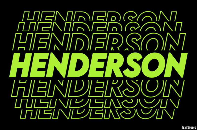 Henderson Effet de Texte