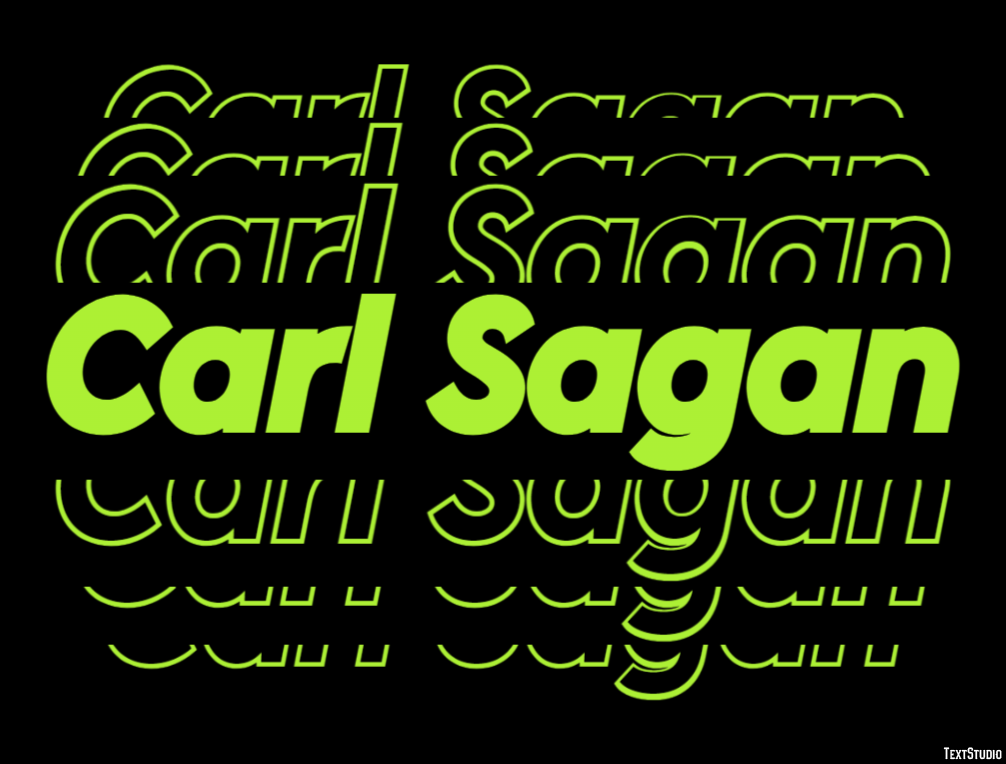 Carl Sagan Efeito de texto