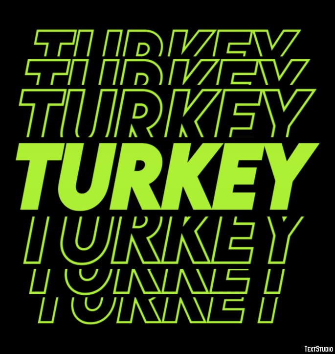 Turkey Effetto testo