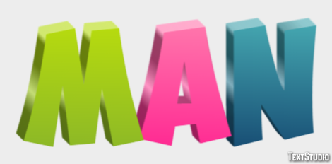 Man Text Effect