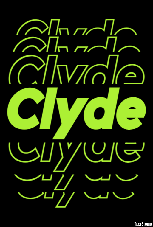 Clyde テキスト効果