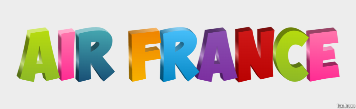 Air France Texteffekt