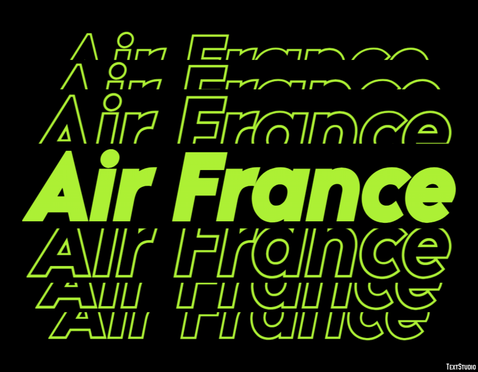 Air France Texteffekt
