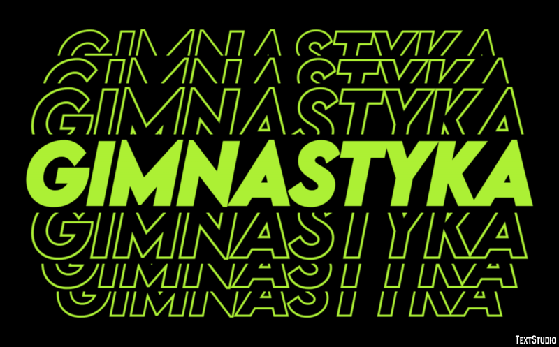 Gimnastyka Efekt tekstowy
