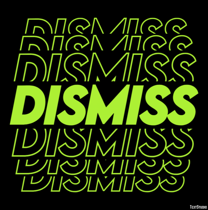 Dismiss Efekt tekstowy