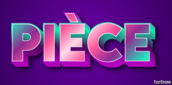 Pièce Texteffekt