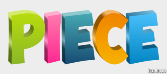 Pièce Effet de texte