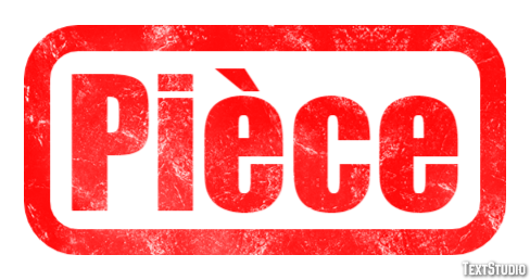 Pièce Effet de texte