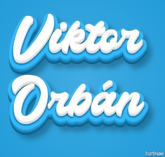 Viktor Orbán Text effect