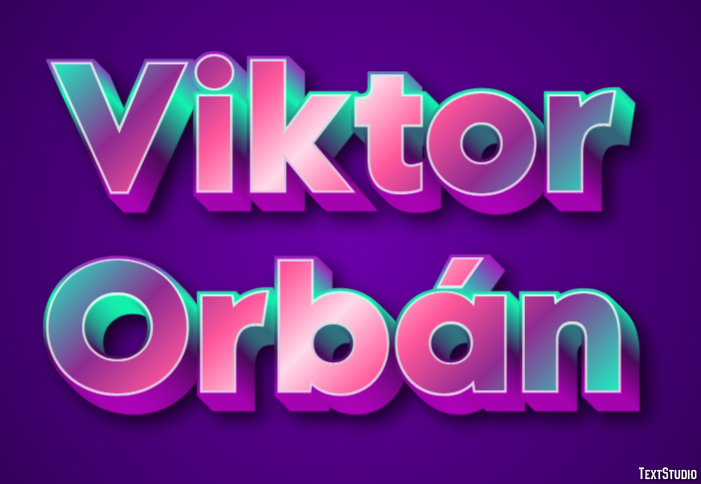 Viktor Orbán Text effect